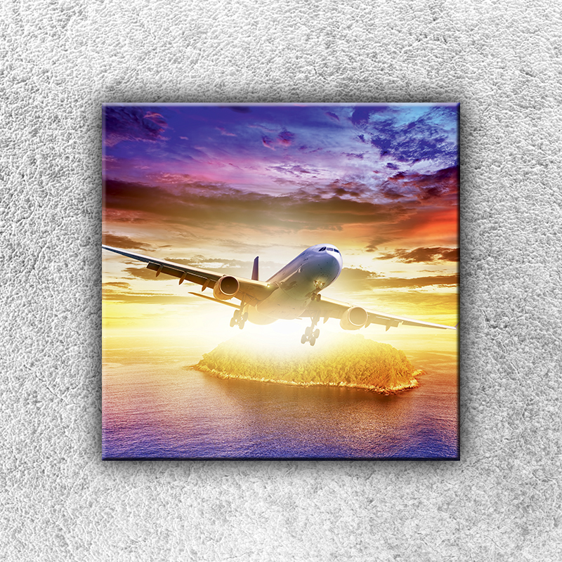 IMPAR Foto na plátno Letadlo se sluncem 30x30 cm