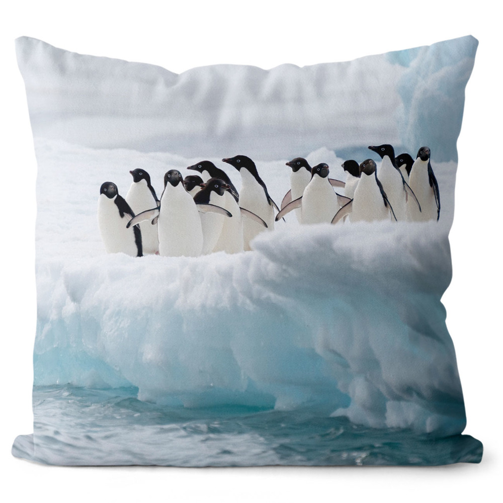 IMPAR Polštář Skupina tučňáků 40x40 cm (Velikost: 55 x 55 cm)