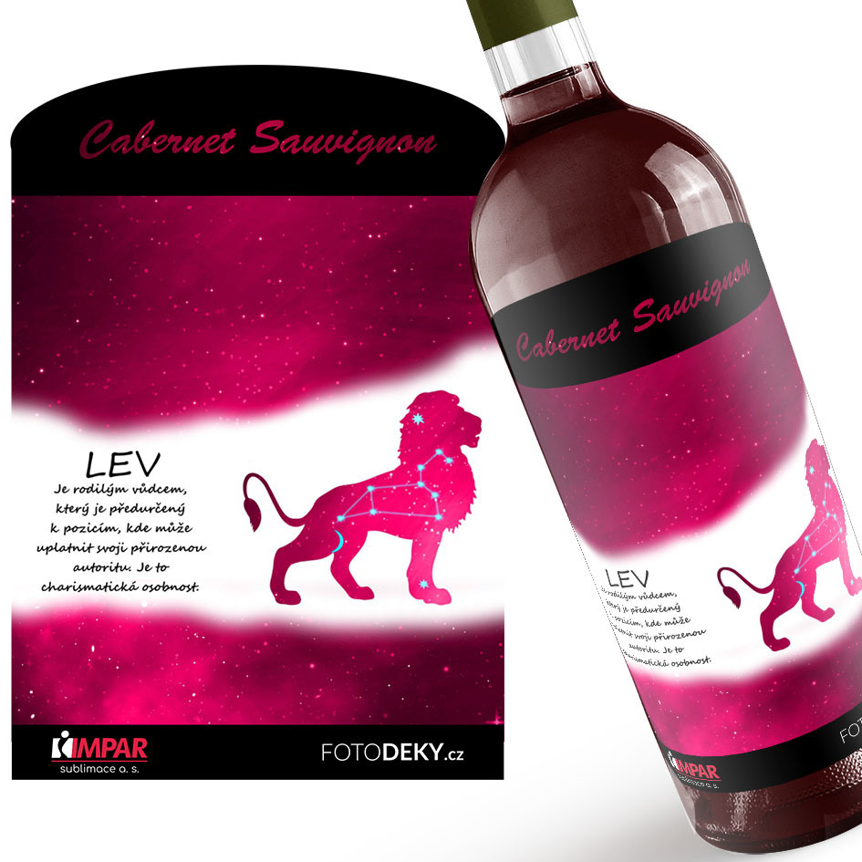 Víno Lev (23.7. - 22.8.) - Červené provedení (Druh Vína: Červené víno)