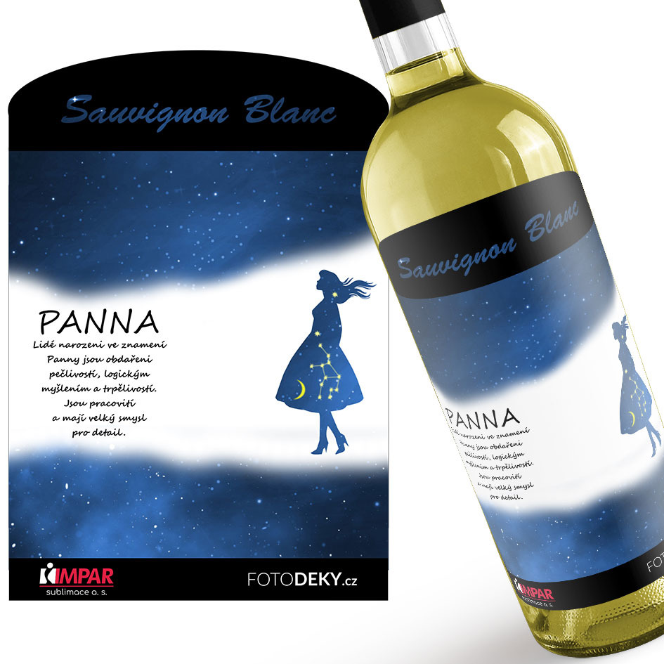 Víno Panna (23.8. - 22.9.) - Modré provedení (Druh Vína: Bílé víno)