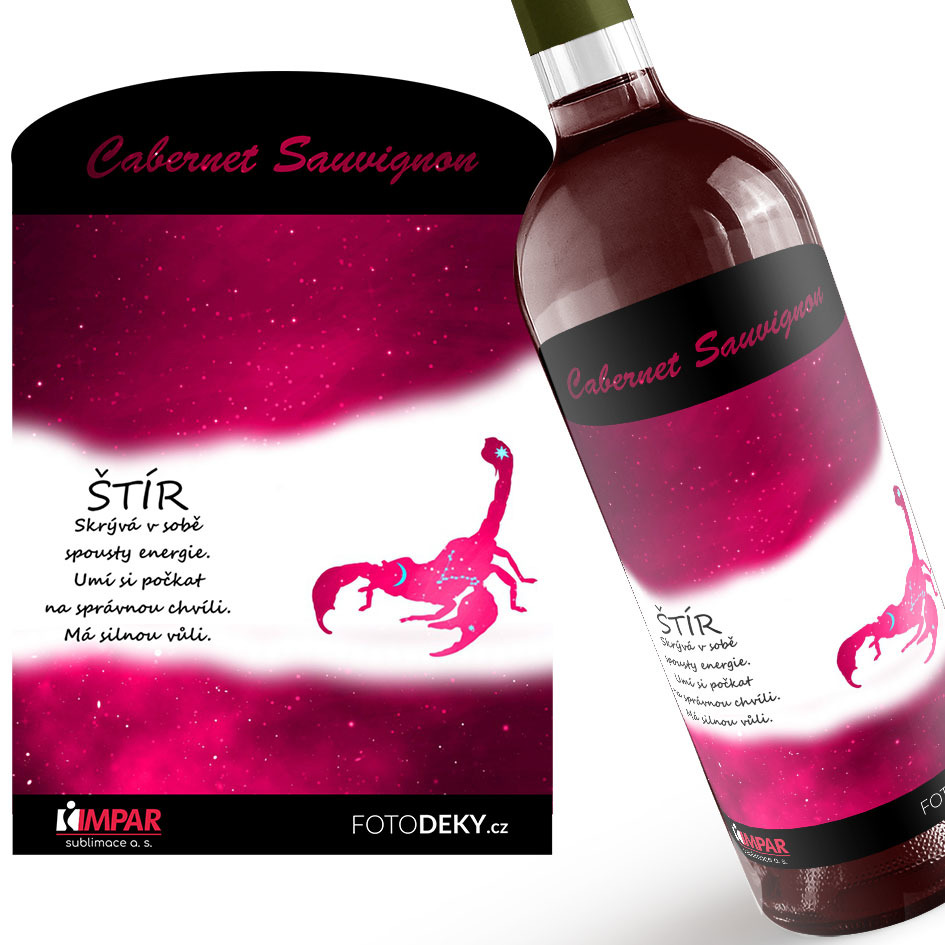 Víno Štír (23.10. - 22.11.) - Červené provedení (Druh Vína: Červené víno)