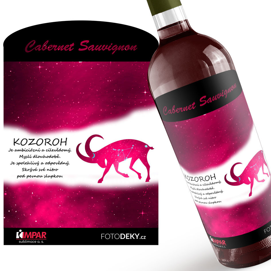 Víno Kozoroh (22.12. - 20.1.) - Červené provedení (Druh Vína: Červené víno)