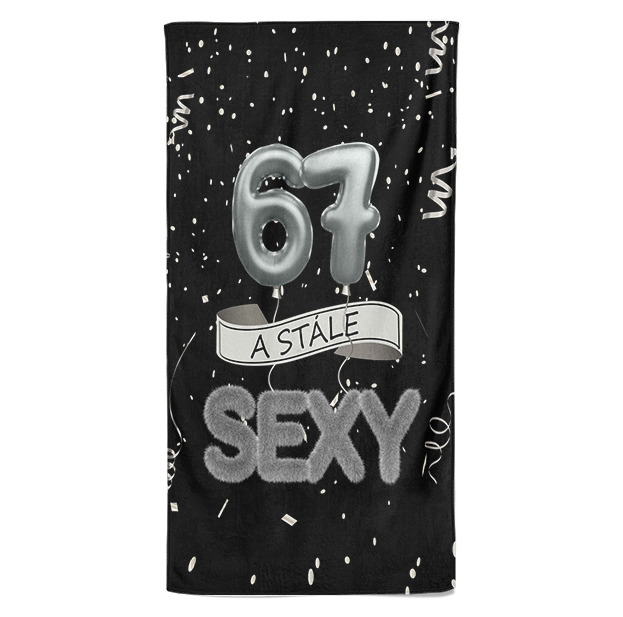 Osuška Stále sexy – černá (věk: 67)