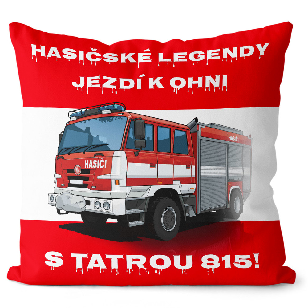 Polštář Hasičské legendy – Tatra 815 (Velikost: 55 x 55 cm)
