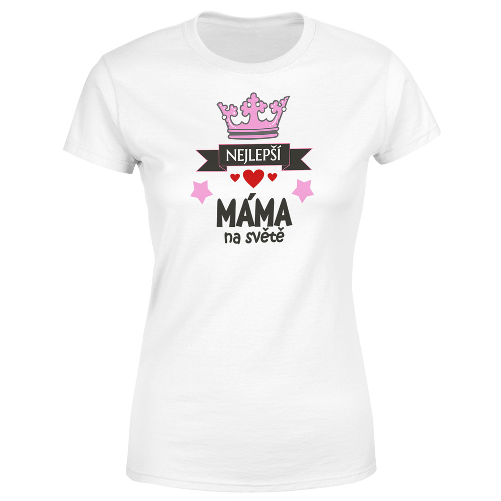 Tričko Nejlepší máma na světě (Velikost: XXL, Barva trička: Bílá)