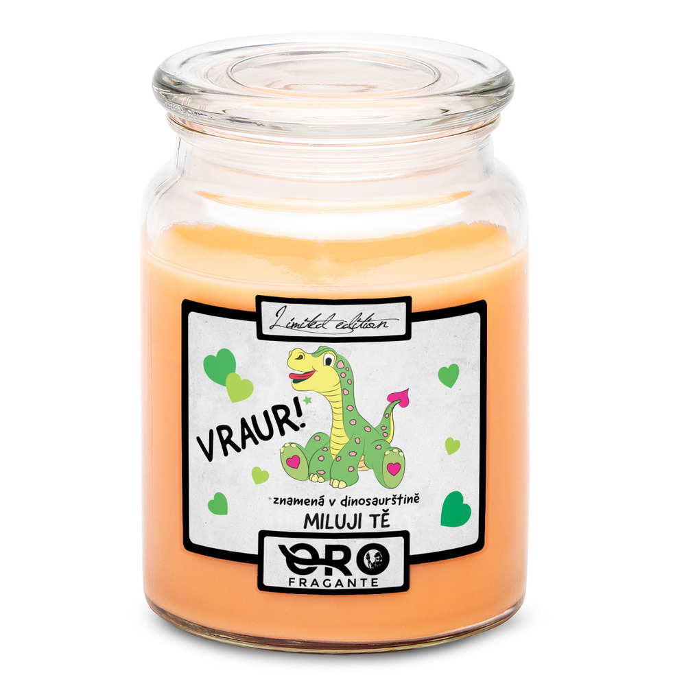Svíčka Vraur – miluji tě (Vůně svíčky: Tropické ovoce)