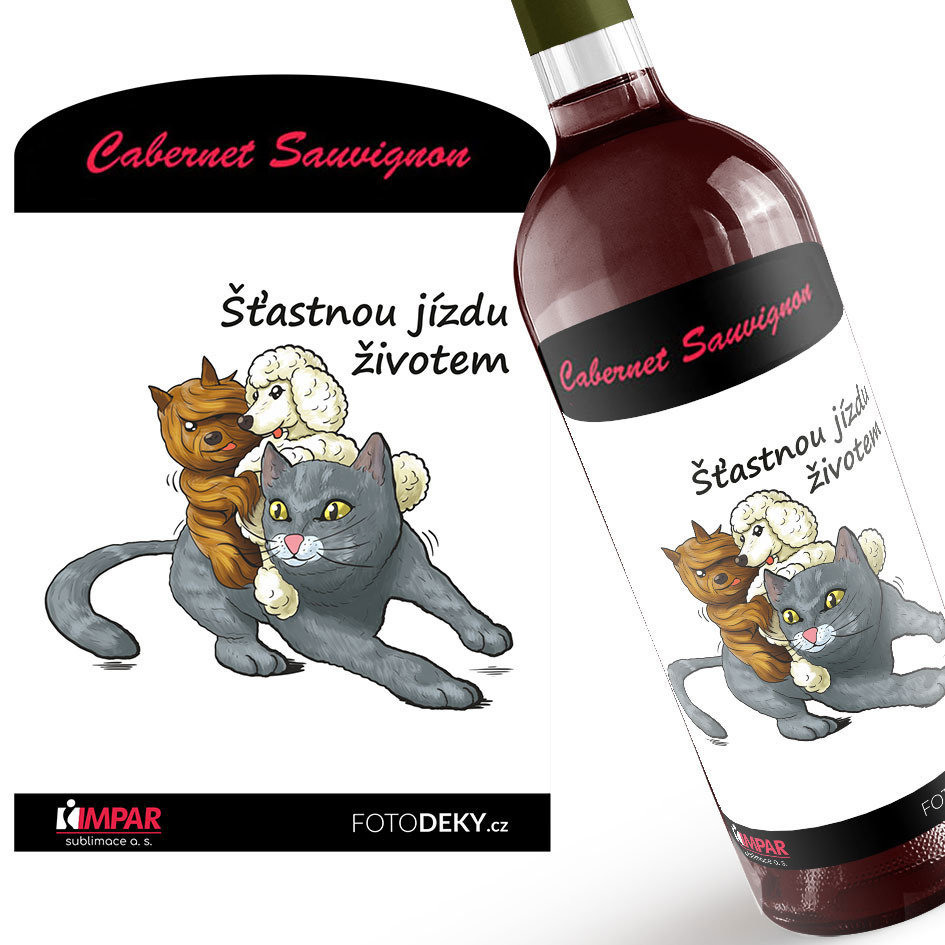 Víno Šťastnou jízdu – kočka (Druh Vína: Červené víno)