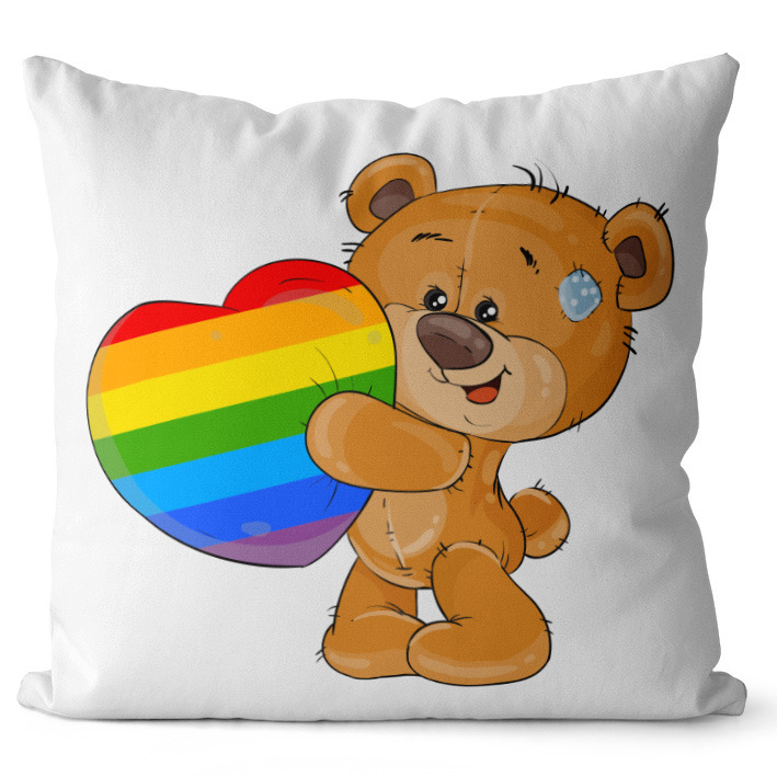 Polštář LGBT Bear (Velikost: 40 x 40 cm)