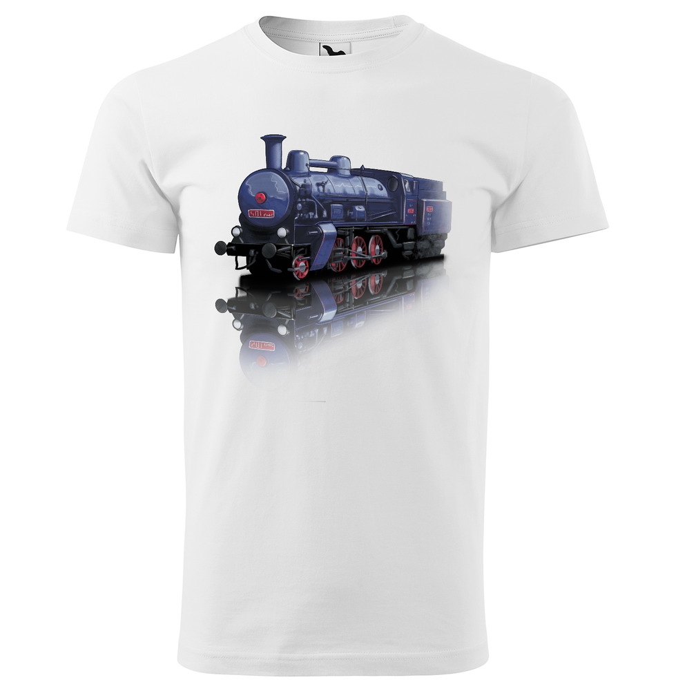 Tričko Lokomotiva (Velikost: XL, Typ: pro muže, Barva trička: Bílá)