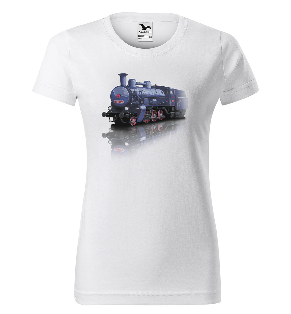 Tričko Lokomotiva (Velikost: S, Typ: pro ženy, Barva trička: Bílá)