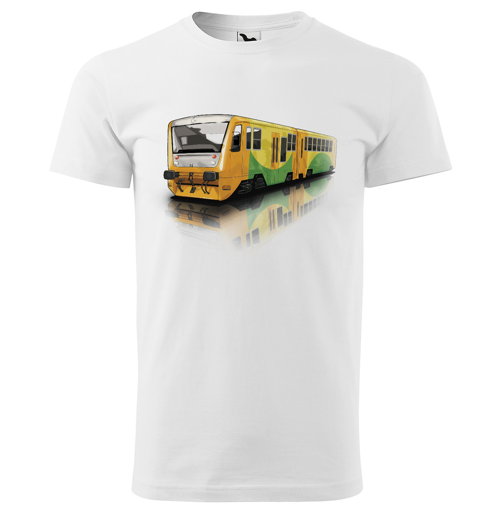 Tričko Regionální vlak (Velikost: S, Typ: pro muže, Barva trička: Bílá)