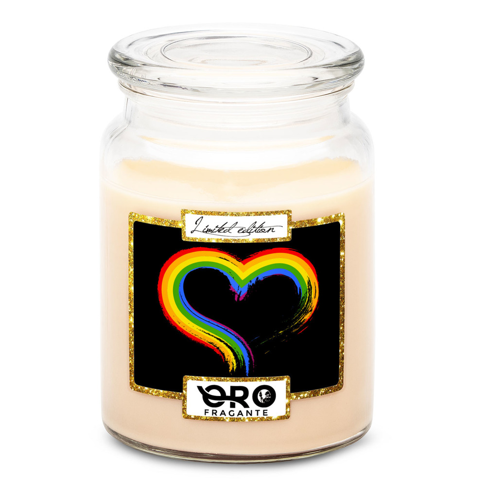 Svíčka LGBT Heart (Vůně svíčky: Vanilka)