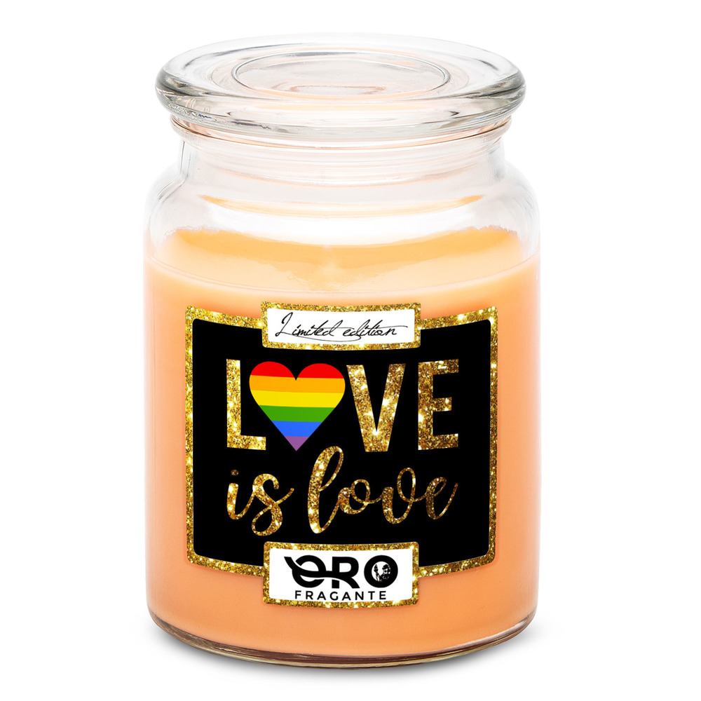 Svíčka LGBT Love is love (Vůně svíčky: Tropické ovoce)