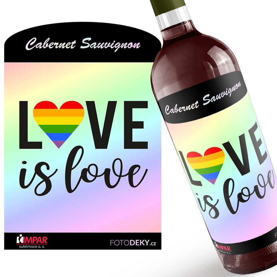 Víno LGBT Love is love (Druh Vína: Červené víno)
