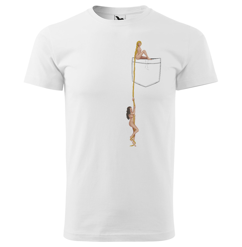 Pánské tričko Ženy v kapse (Velikost: L, Barva trička: Bílá)
