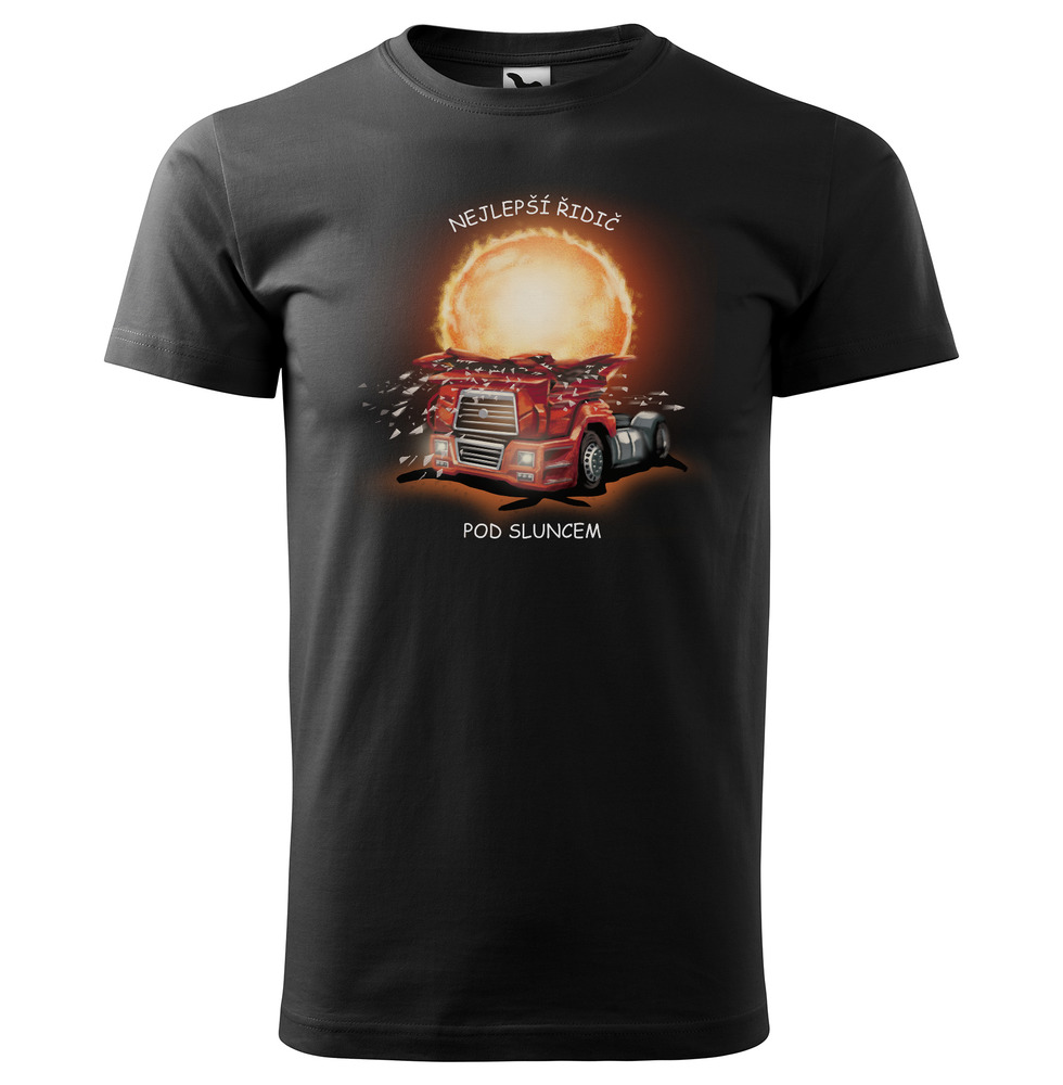 Tričko Nejlepší řidič pod sluncem - pánské (Velikost: XS, Barva trička: Černá)