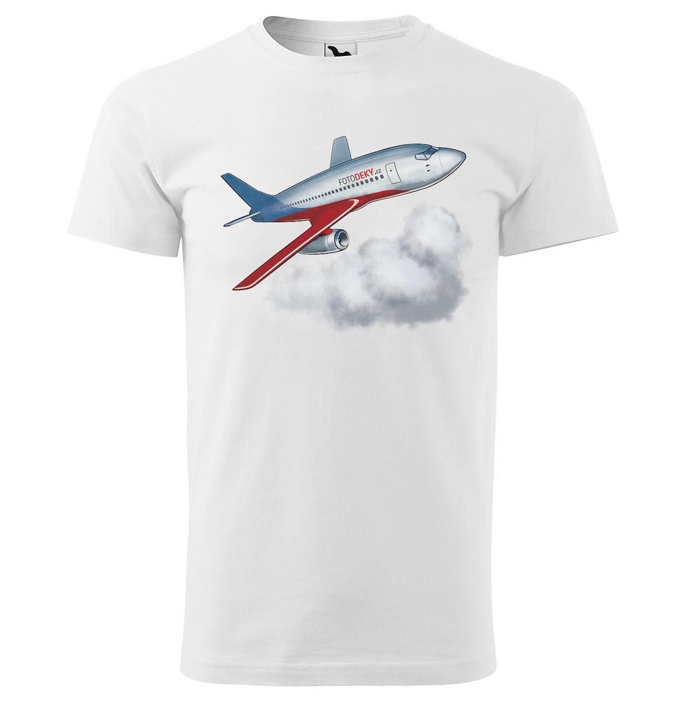 Tričko Boeing 737 (Velikost: M, Typ: pro muže, Barva trička: Bílá)