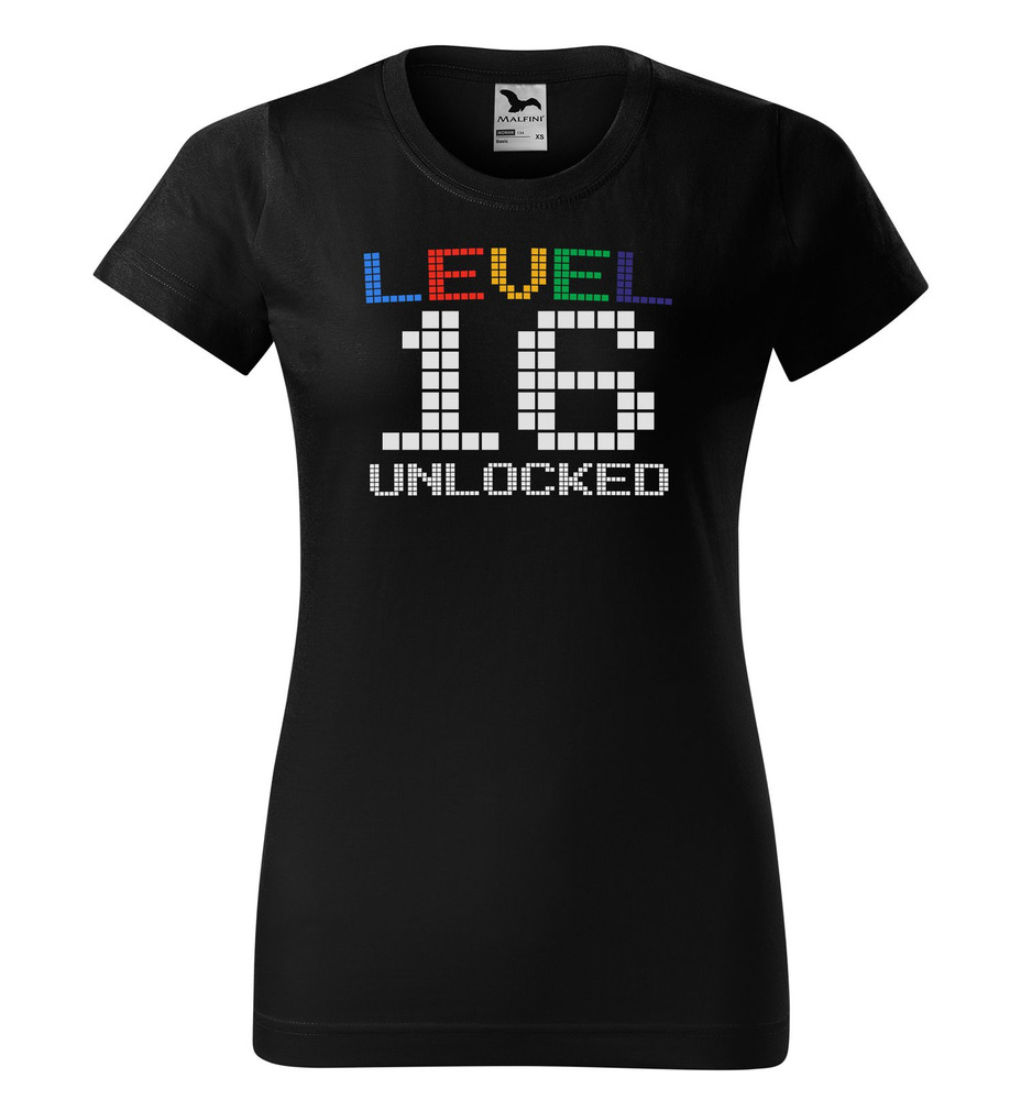 Tričko Level Unlocked (dámské) (věk: 16)