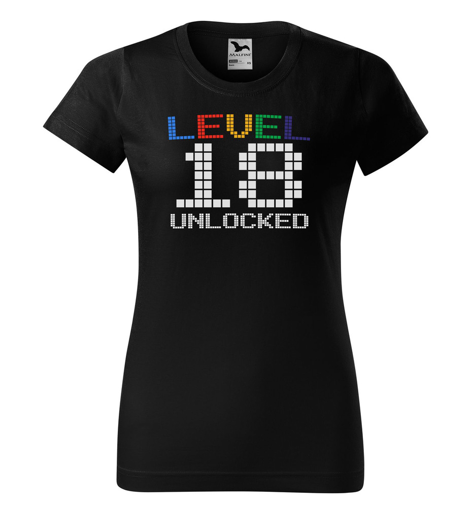 Tričko Level Unlocked (dámské) (věk: 18)