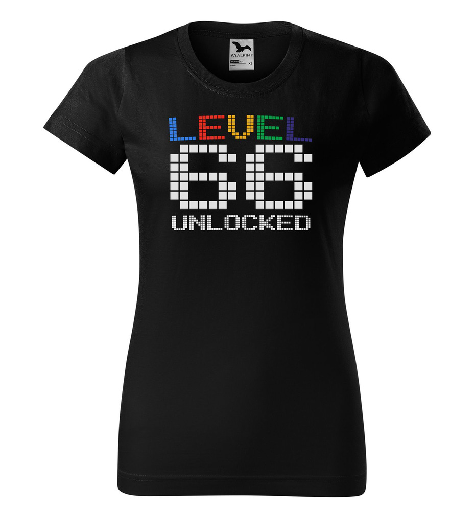 Tričko Level Unlocked (dámské) (věk: 66)