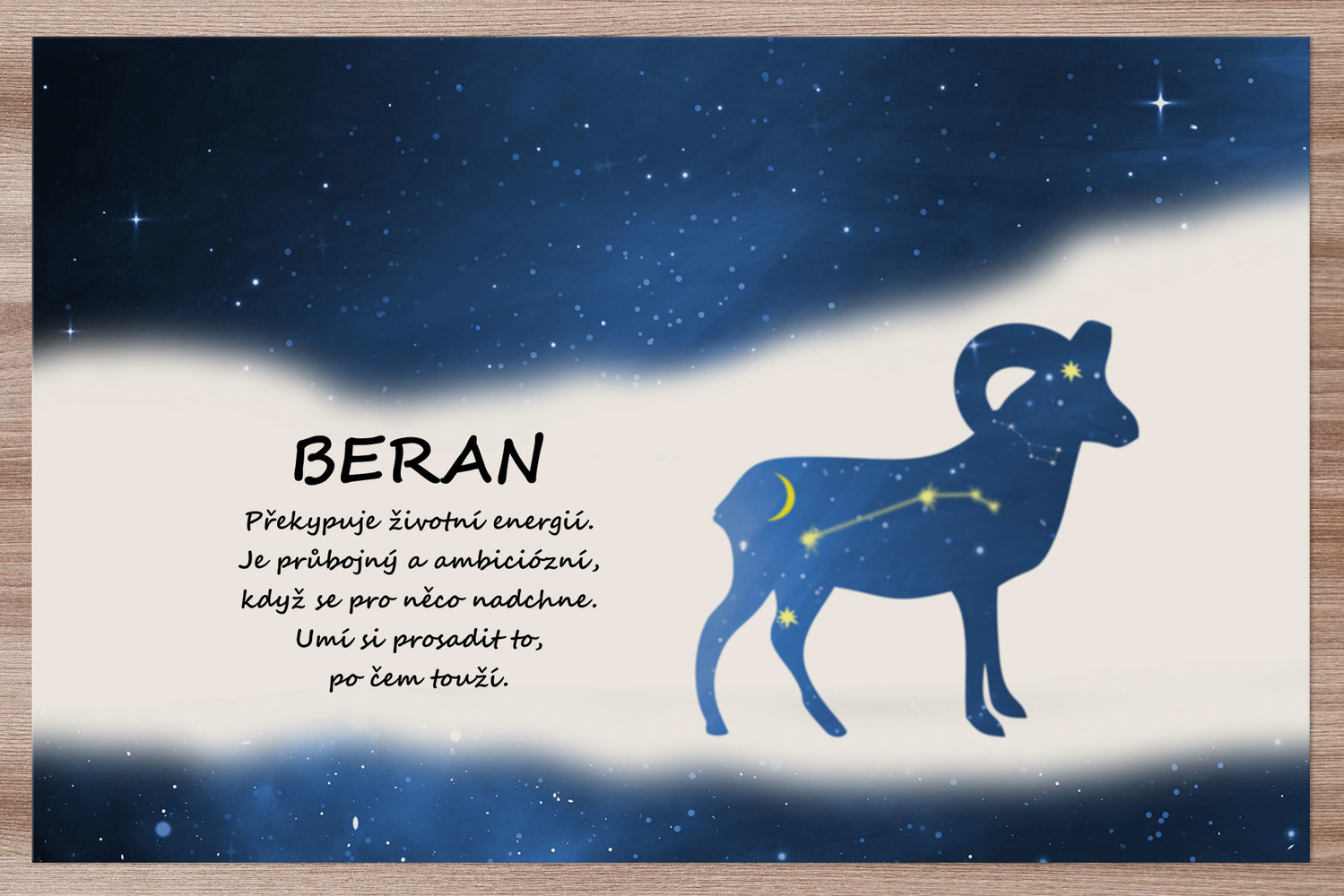 Prostírání Beran (21.3. - 20.4.) - modré