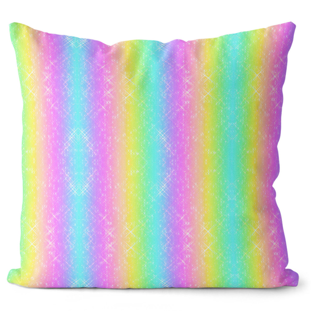 Polštář Rainbow stripes (Velikost: 55 x 55 cm)