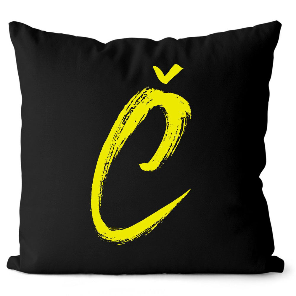 Polštář – písmeno Č (Velikost: 40 x 40 cm, Barva: Žlutá)