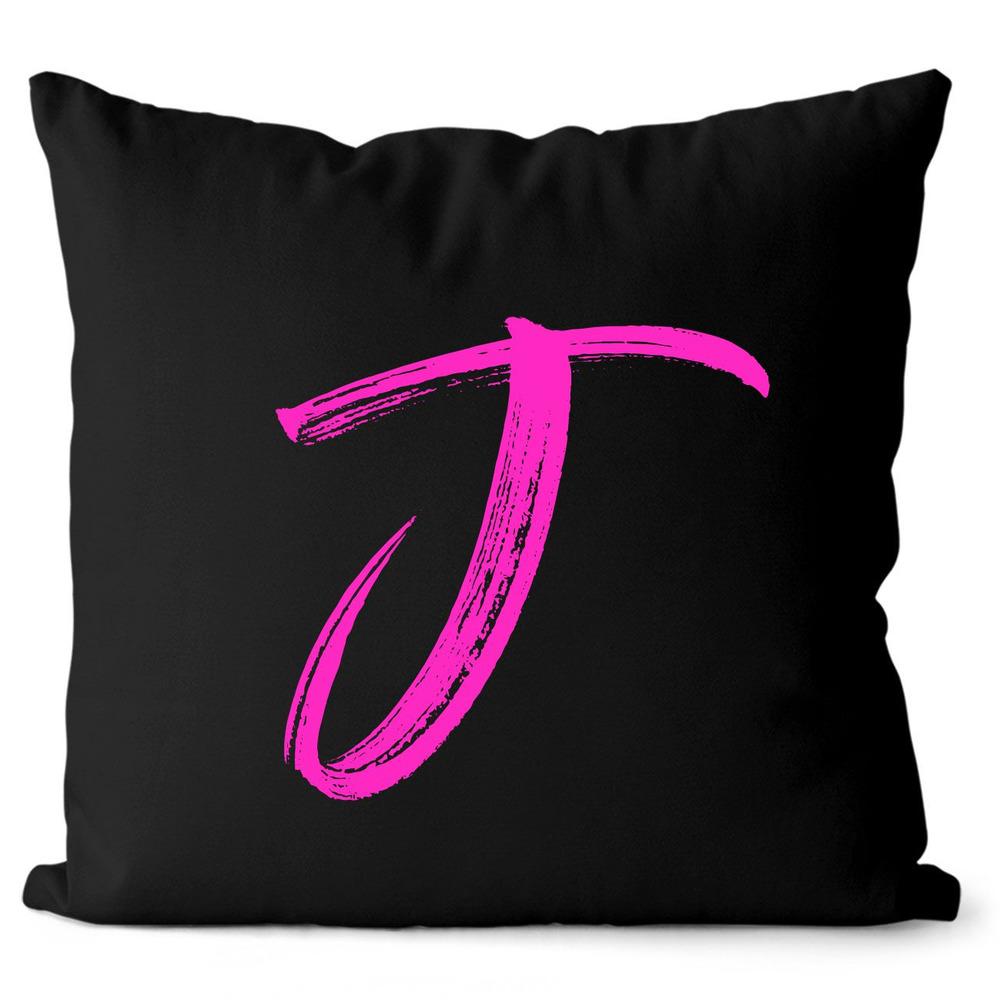 Polštář – písmeno J (Velikost: 55 x 55 cm, Barva: Růžová)