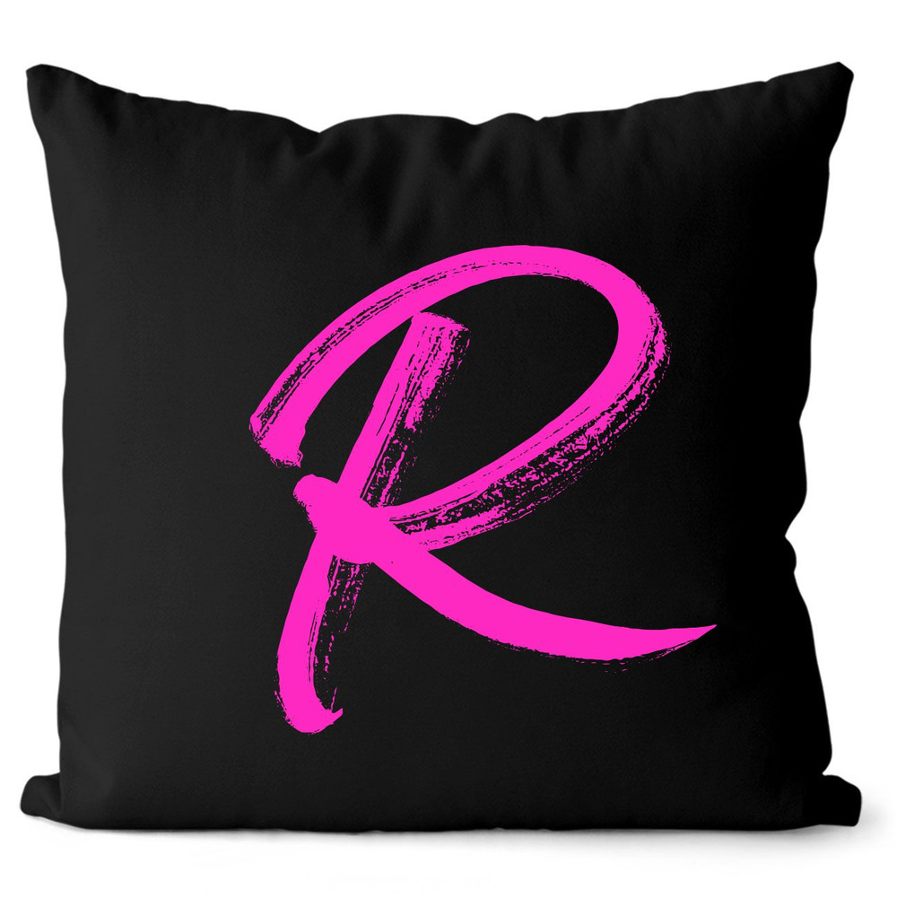 Polštář – písmeno R (Velikost: 40 x 40 cm, Barva: Růžová)