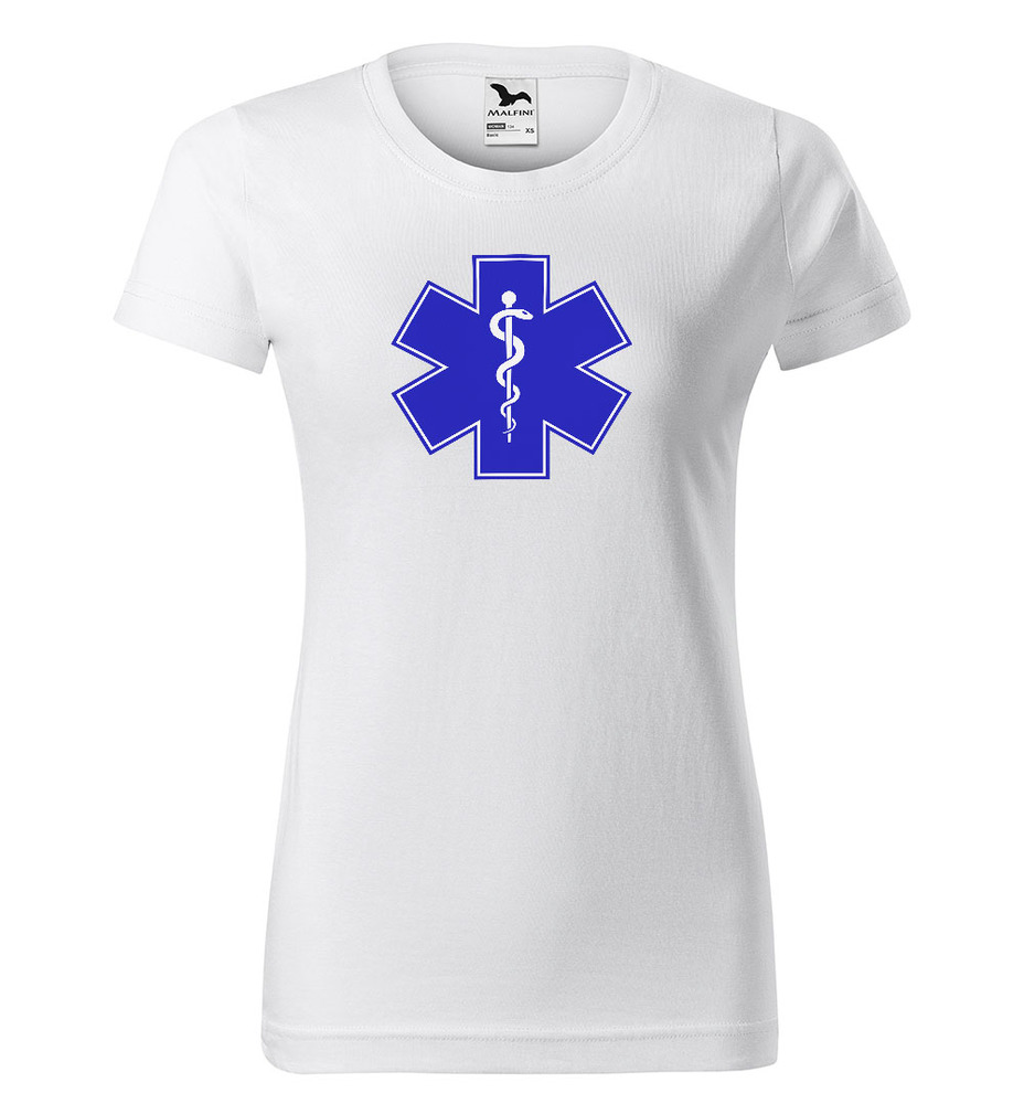 Tričko Hvězda života (Velikost: XS, Typ: pro ženy, Barva trička: Bílá)