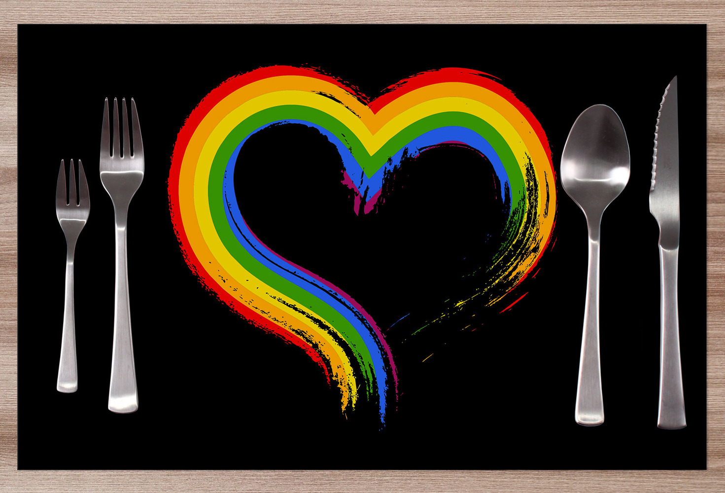 Prostírání LGBT Heart