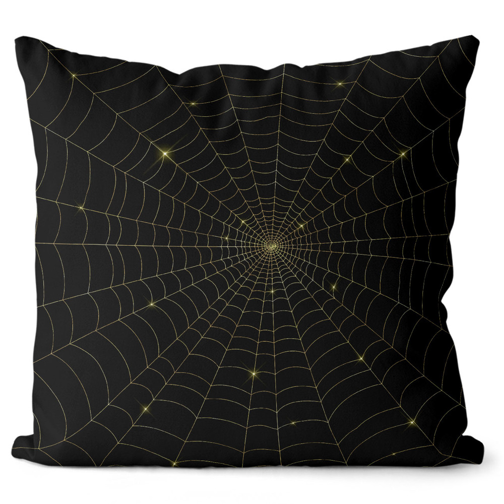 Polštářek Spiderweb gold (Velikost: 55 x 55 cm)