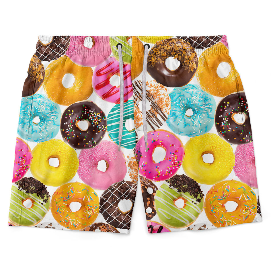 Pánské plavky short – Donuts (Velikost: 2XL)