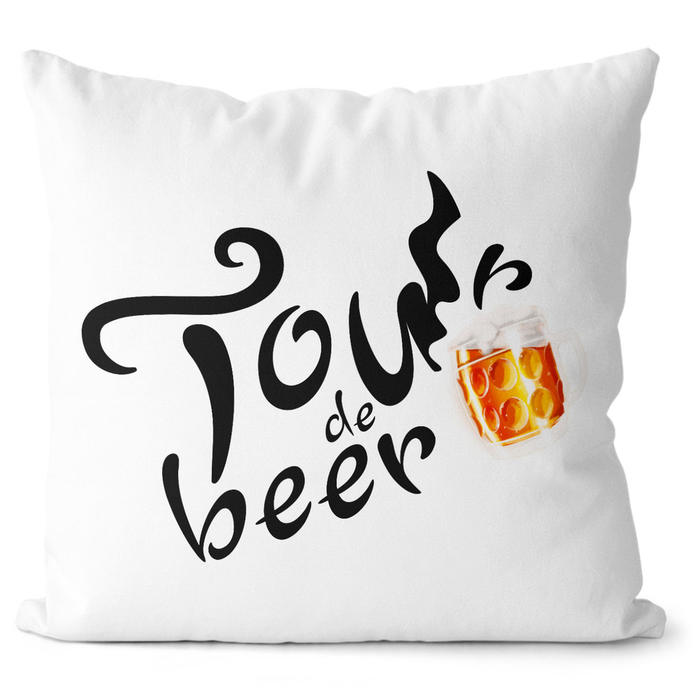 Polštářek Tour de beer (Velikost: 40 x 40 cm)