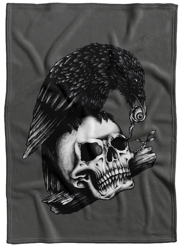 Deka Crow and skull (Podšití beránkem: NE)