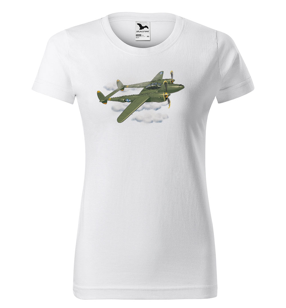 Tričko P-38 Lightning (Velikost: 2XL, Typ: pro ženy)