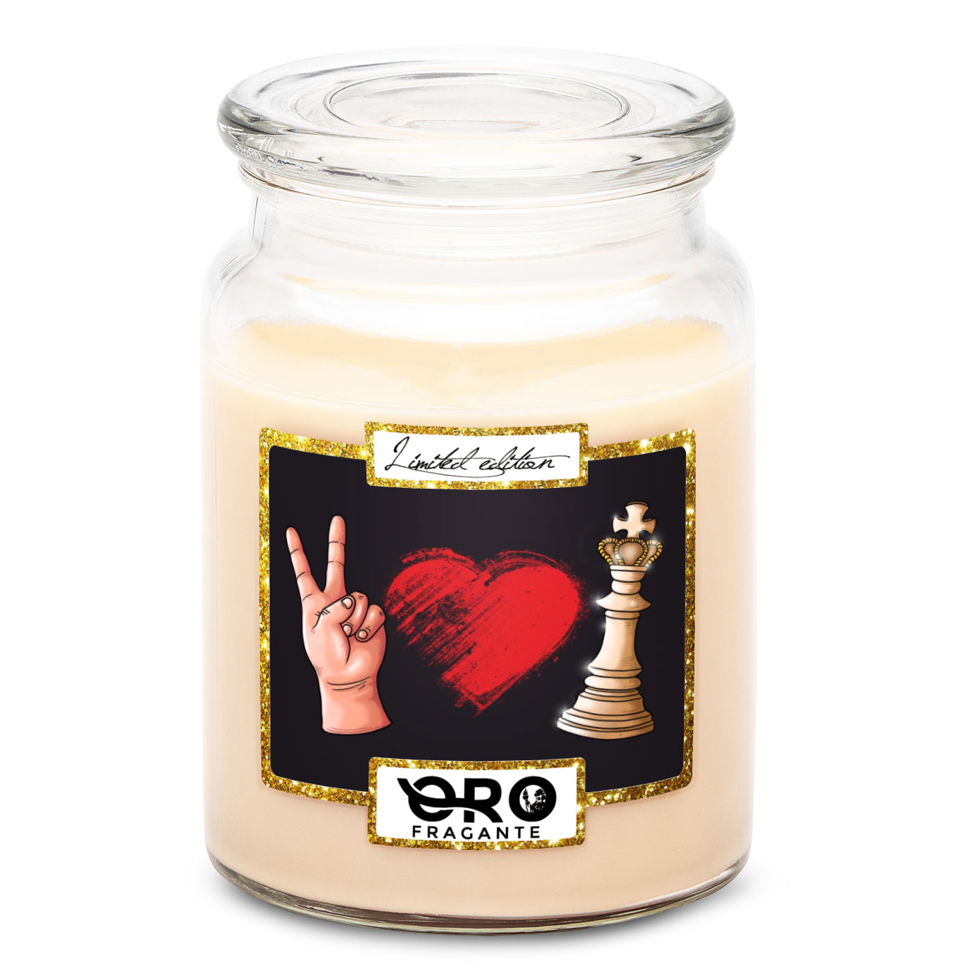 Svíčka Love Chess (Vůně svíčky: Vanilka)