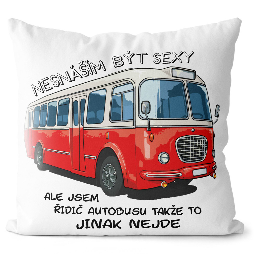 Polštář Sexy autobusák (Velikost: 55 x 55 cm)