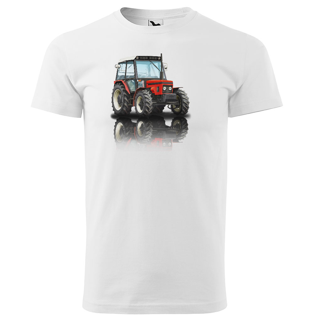 Tričko Zetor 7245 (Velikost: 2XL, Typ: pro muže, Barva trička: Bílá)