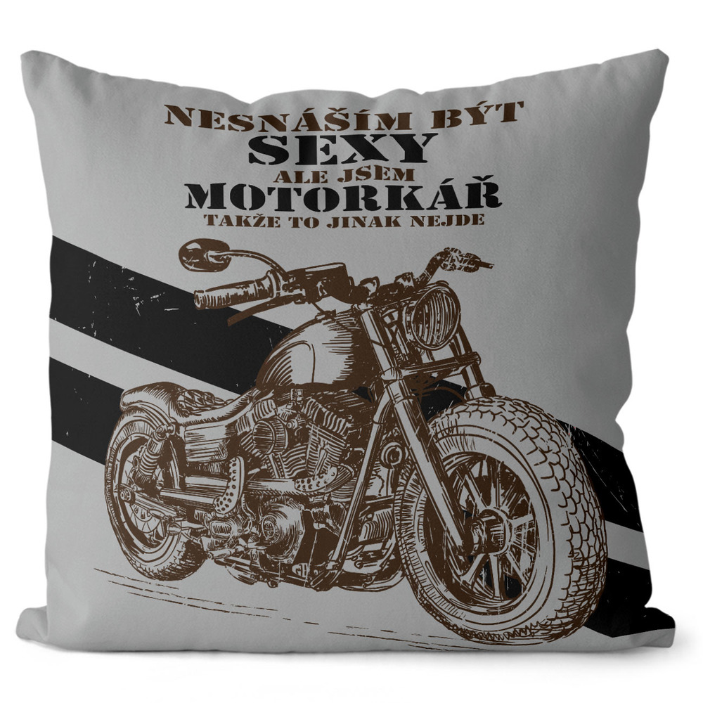 Polštář Sexy motorkář (Velikost: 40 x 40 cm)