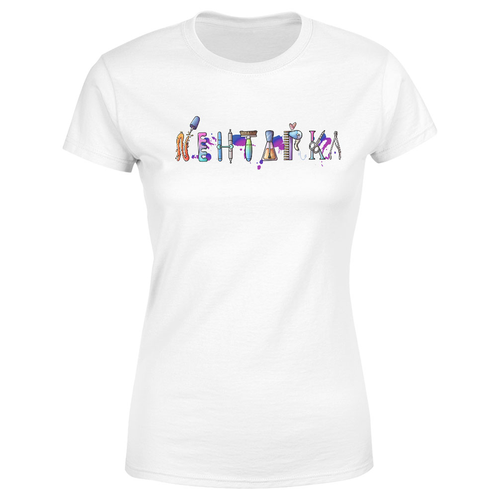 Tričko Nehtařka – dámské (Velikost: XL, Barva trička: Bílá)