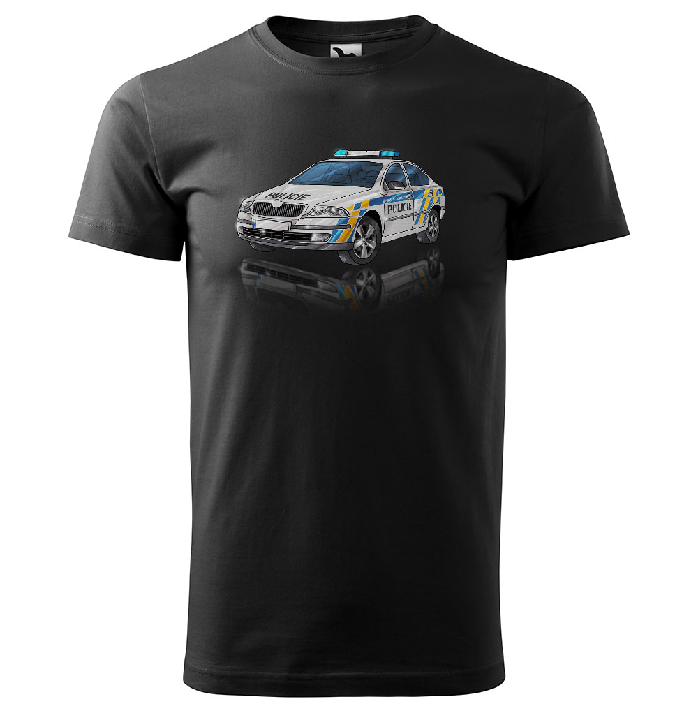 Tričko Policejní Octavia (Velikost: XL, Typ: pro muže, Barva trička: Černá)