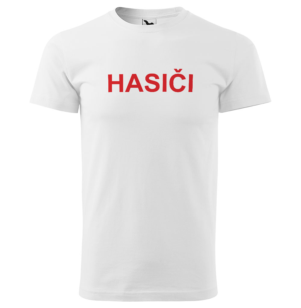 Tričko Hasiči - klasika (Velikost: 3XL, Typ: pro muže, Barva trička: Bílá)