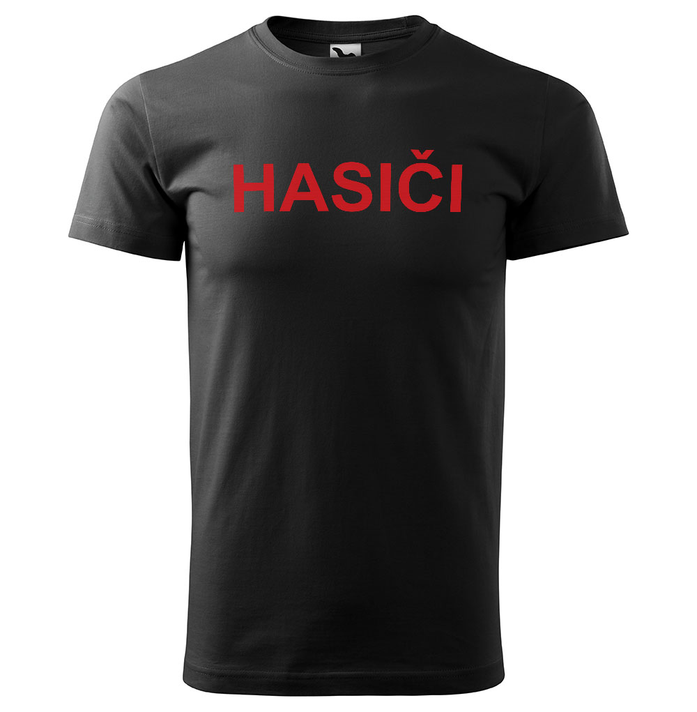 Tričko Hasiči - klasika (Velikost: L, Typ: pro muže, Barva trička: Černá)
