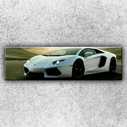 Foto na plátno Stříbrné Lamborghini 1 140x40 cm
