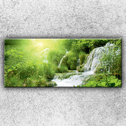 Foto na plátno Lesní vodopád 1 120x50 cm