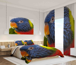 Závěsy Barevný papoušek