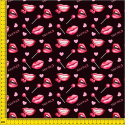 Nepromokavá tkanina – Watercolor lips