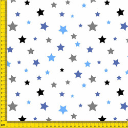 Strukturovaná tkanina – Stars (blue)