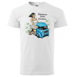 Tričko Šťastnou jízdu životem - kamion (pánské)